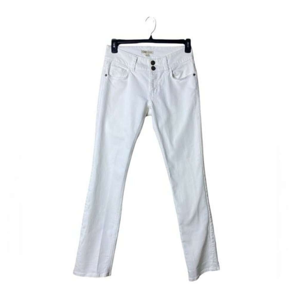 Anthropologie Cabi Low Rose Skinny‎ Jeans Size 6 Festival White Classy